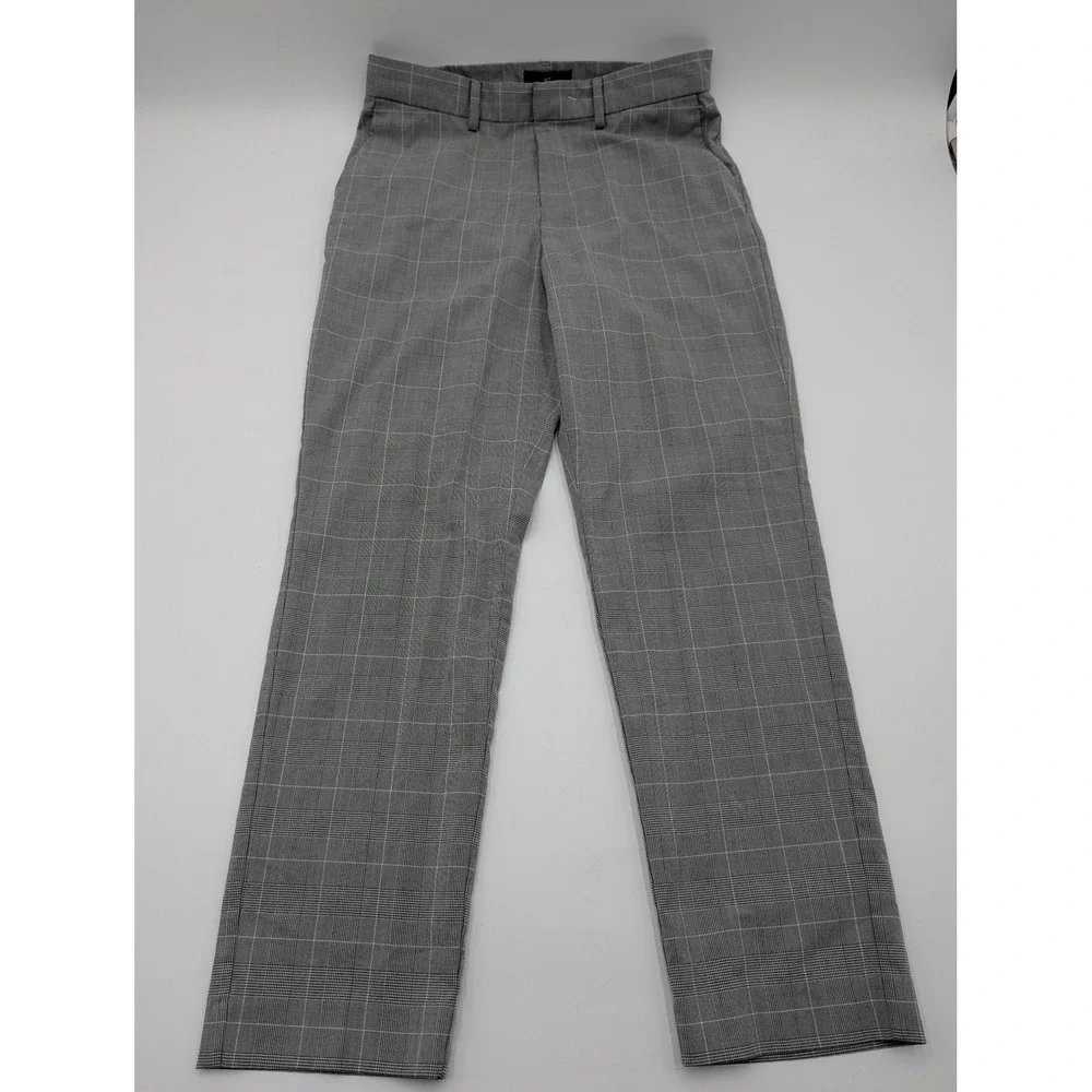 H&M Slim Fit Glen Check‎ Plaid Trousers Gray Mens Size 30R Excellent Condition